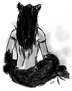 Sketch of a tavaki female